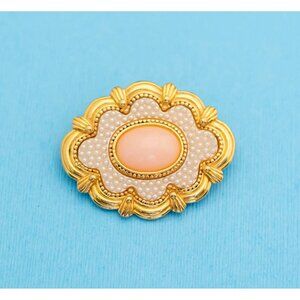 Vintage Sea of Pearls Gold Tone Brooch by Avon - N3